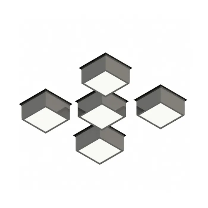 Светильник Pelin PIX Грильято для ячейки 100х100 10Вт 4000К Опал Черный матовый